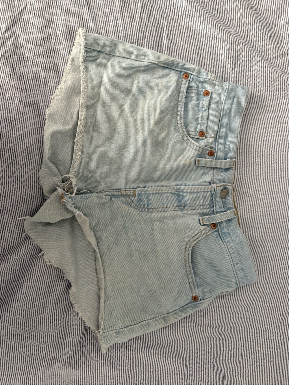 Levi's Light Blue Cutoff Denim Shorts